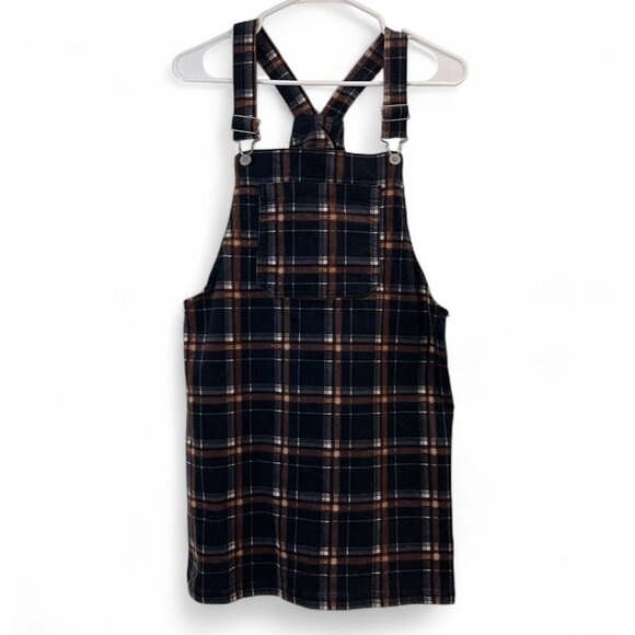 art class Other - Plaid Corduroy Pinafore Dress With Adjustable Straps For Casual Or Layered Wear